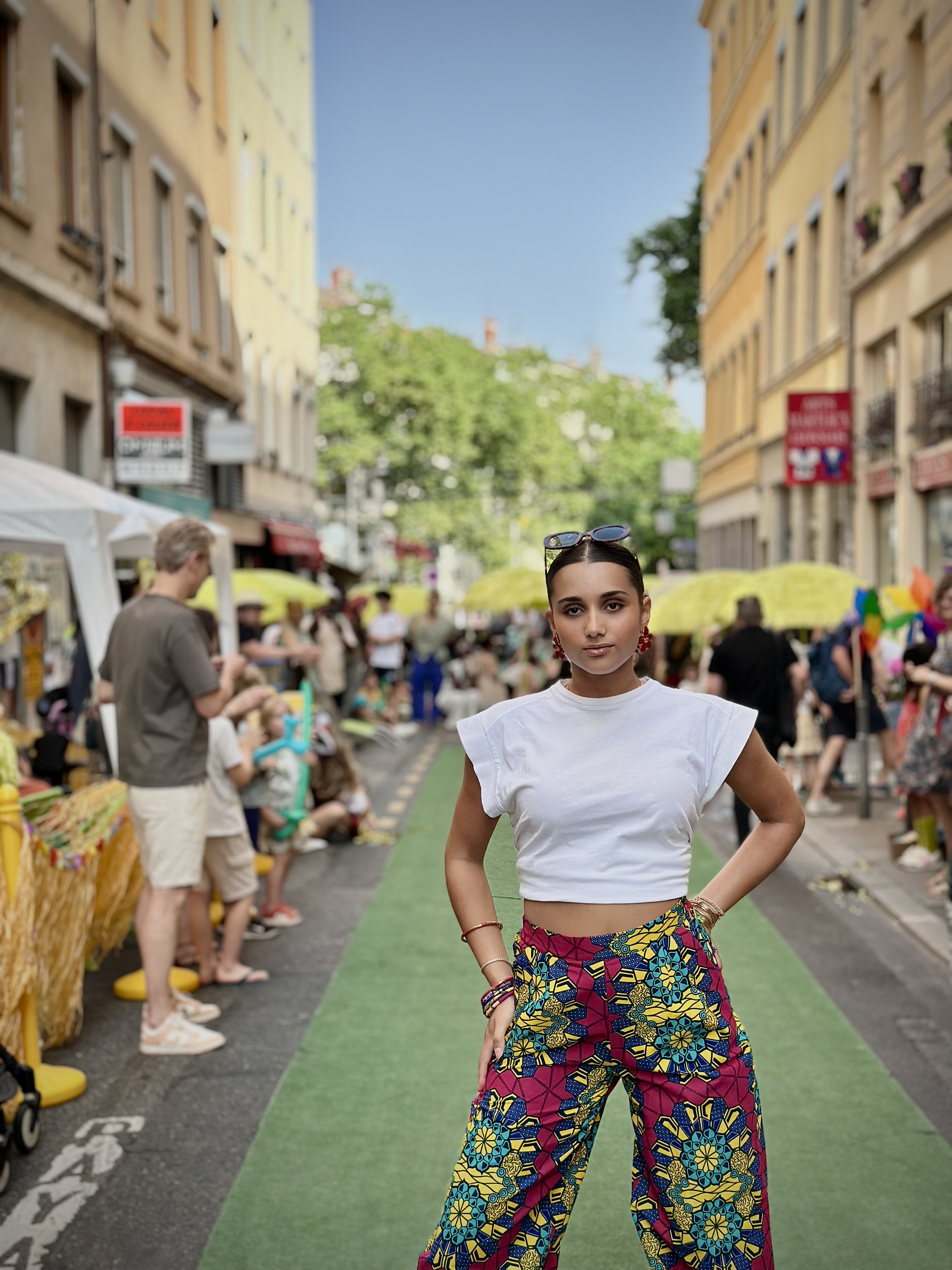 Blazer oversize en tissu Ankara, à porter au bureau